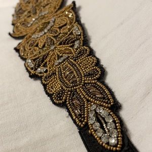 Beaded hand-sewn waist belt